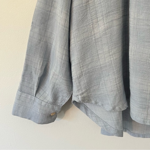 WRAP London Wool Blend Ruffled Button Down Shirt Top - Picture 8 of 15